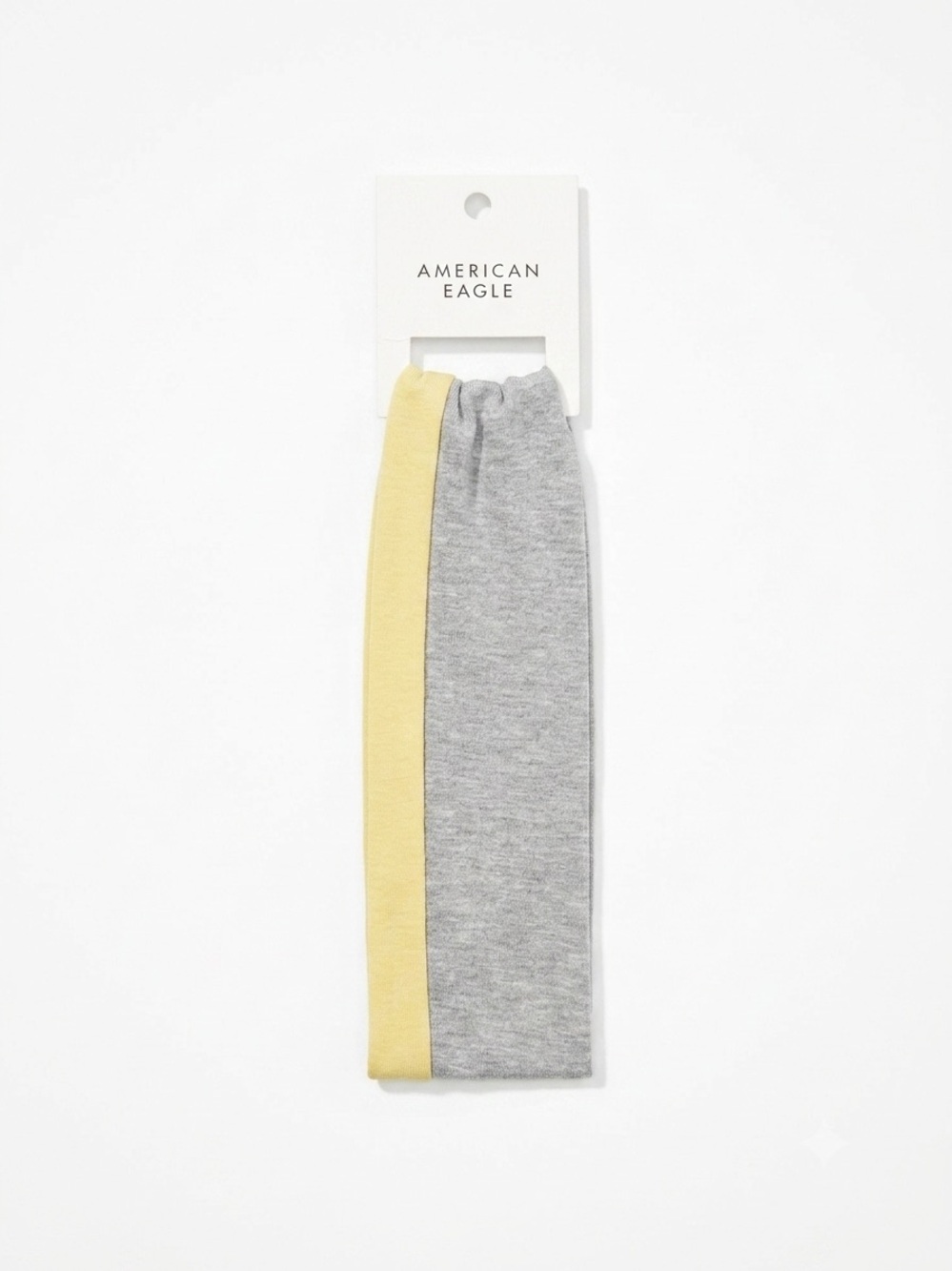 American Eagle Outfitters AE Double-Layer Headband Yellow & Gray NWT